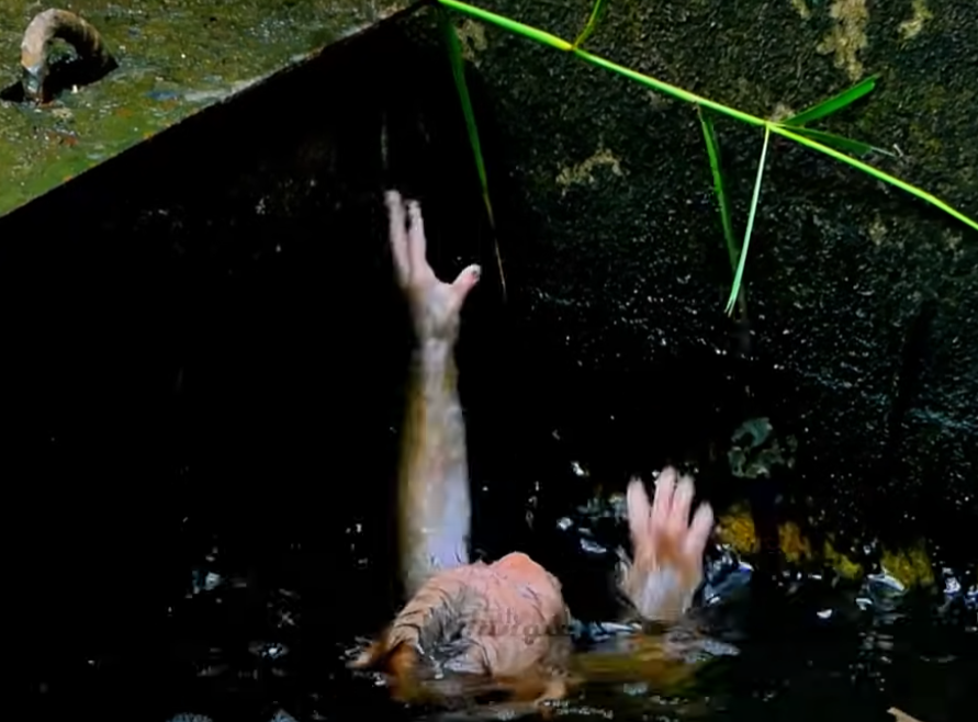 A helpless baby monkey gets stuck in an ancient jungle pool near Angkor Wat and struggles to survive without her mother. Real rescue moment caught on video—raw, emotional, and absolutely unforgettable. U.S. viewers are pouring their hearts into this story.