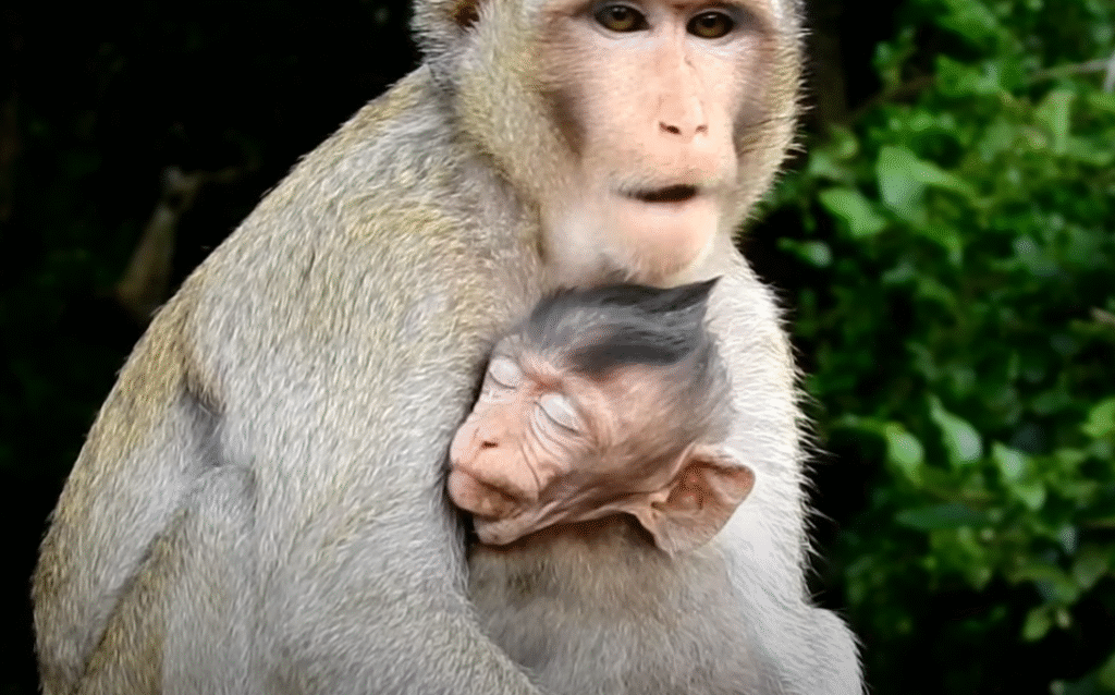 Baby monkey Lizza was viciously attacked. Her mother froze—but bold CaCa fought the male and saved her life. Watch the emotional rescue unfold in the Angkor Wat jungle.